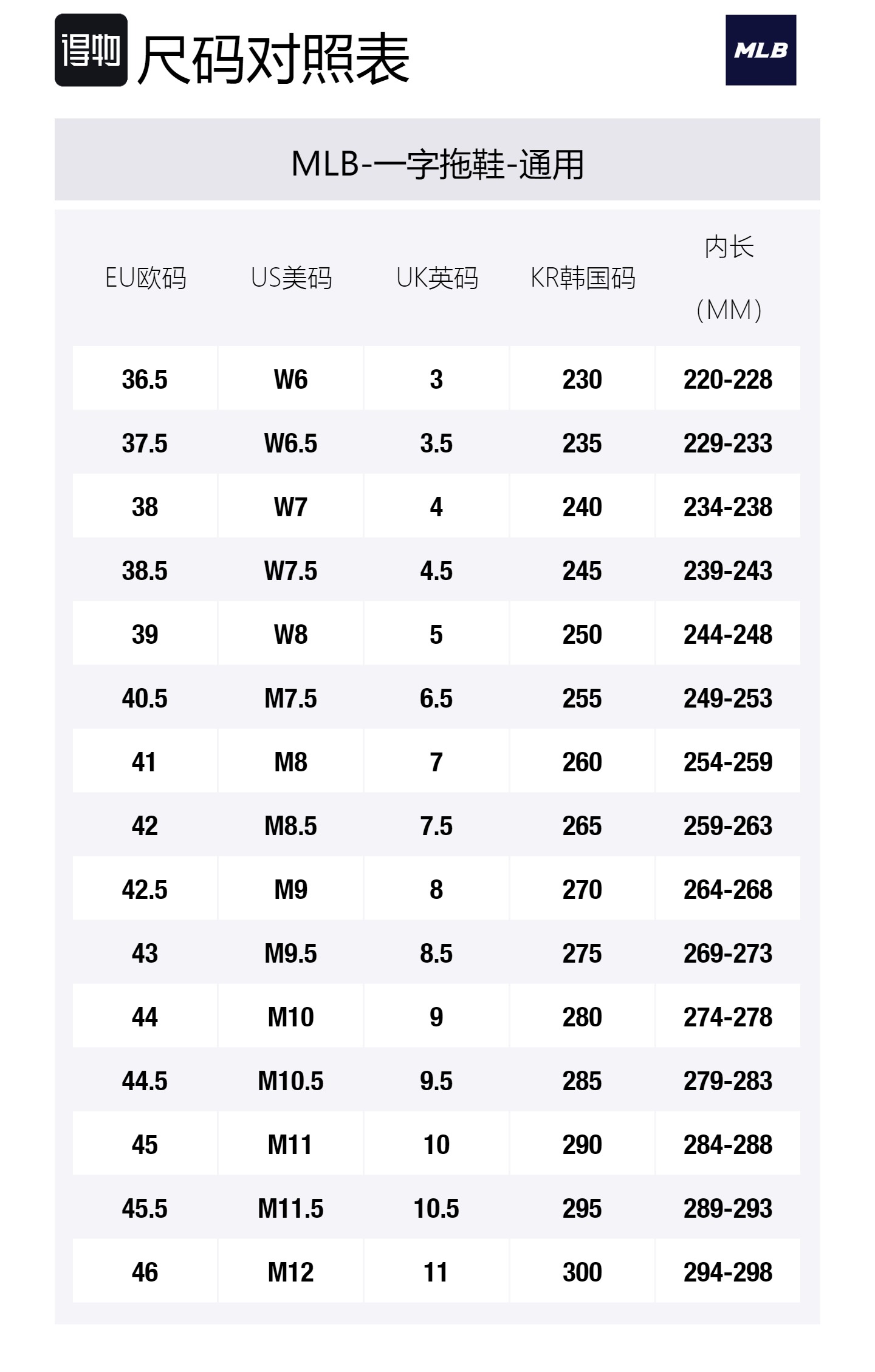Size Table