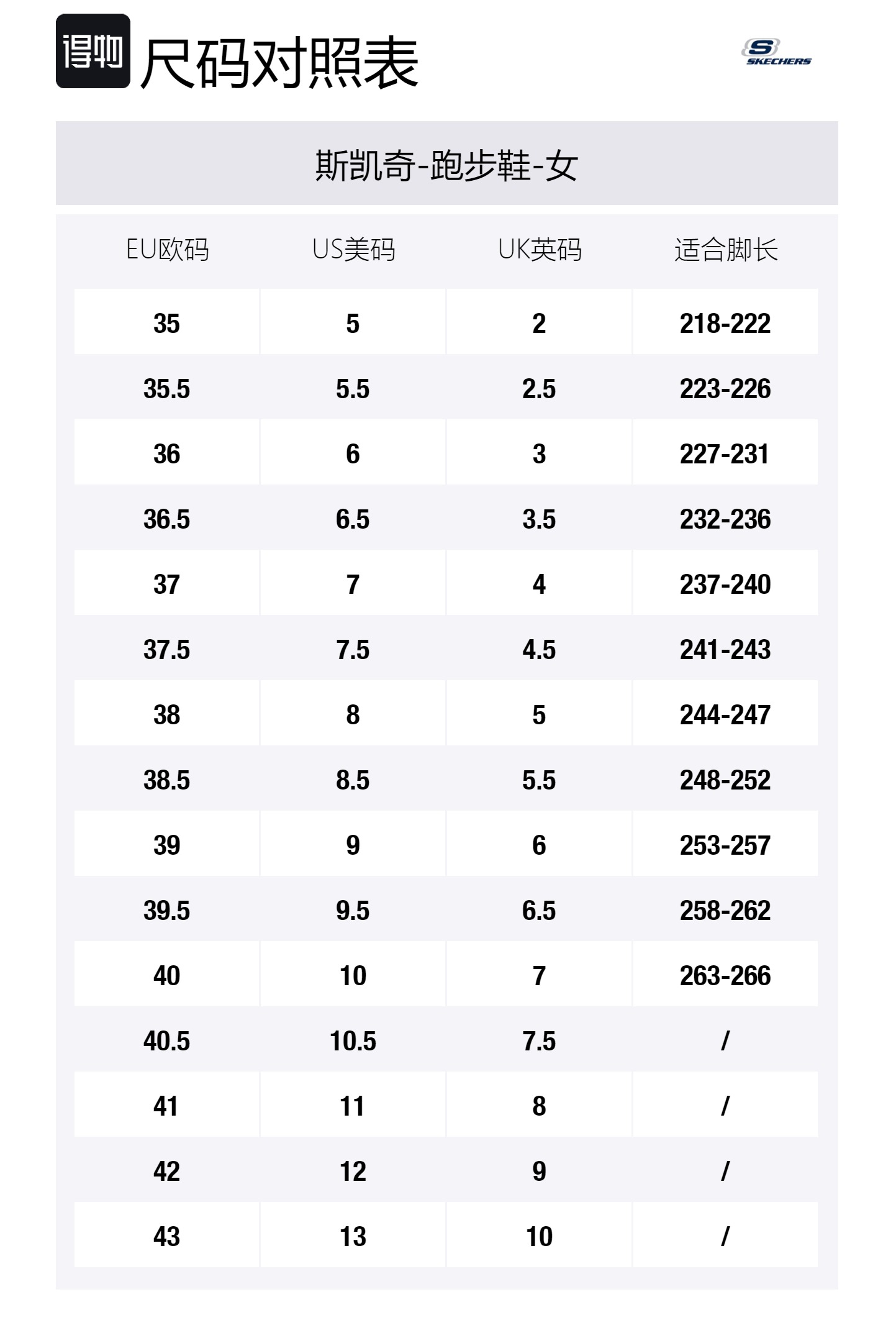 Size Table