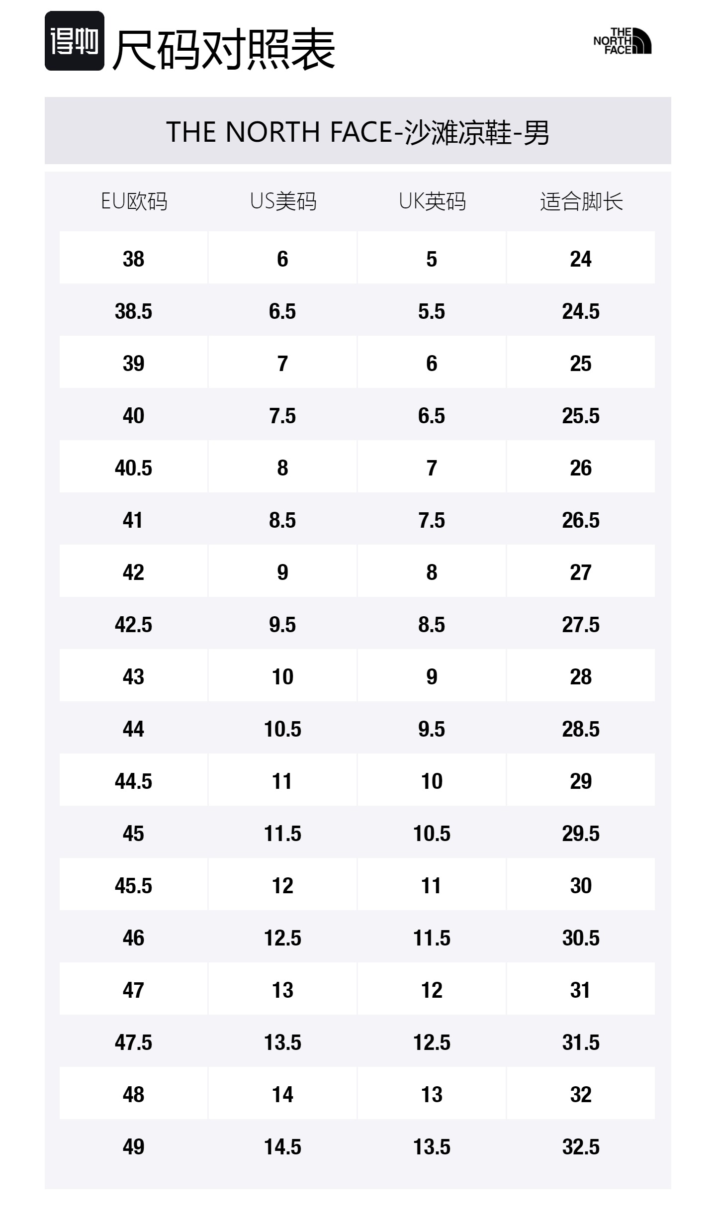 Size Table