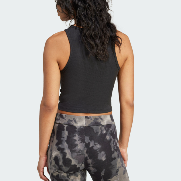 Adidas Cropped Ribbed Tank Top