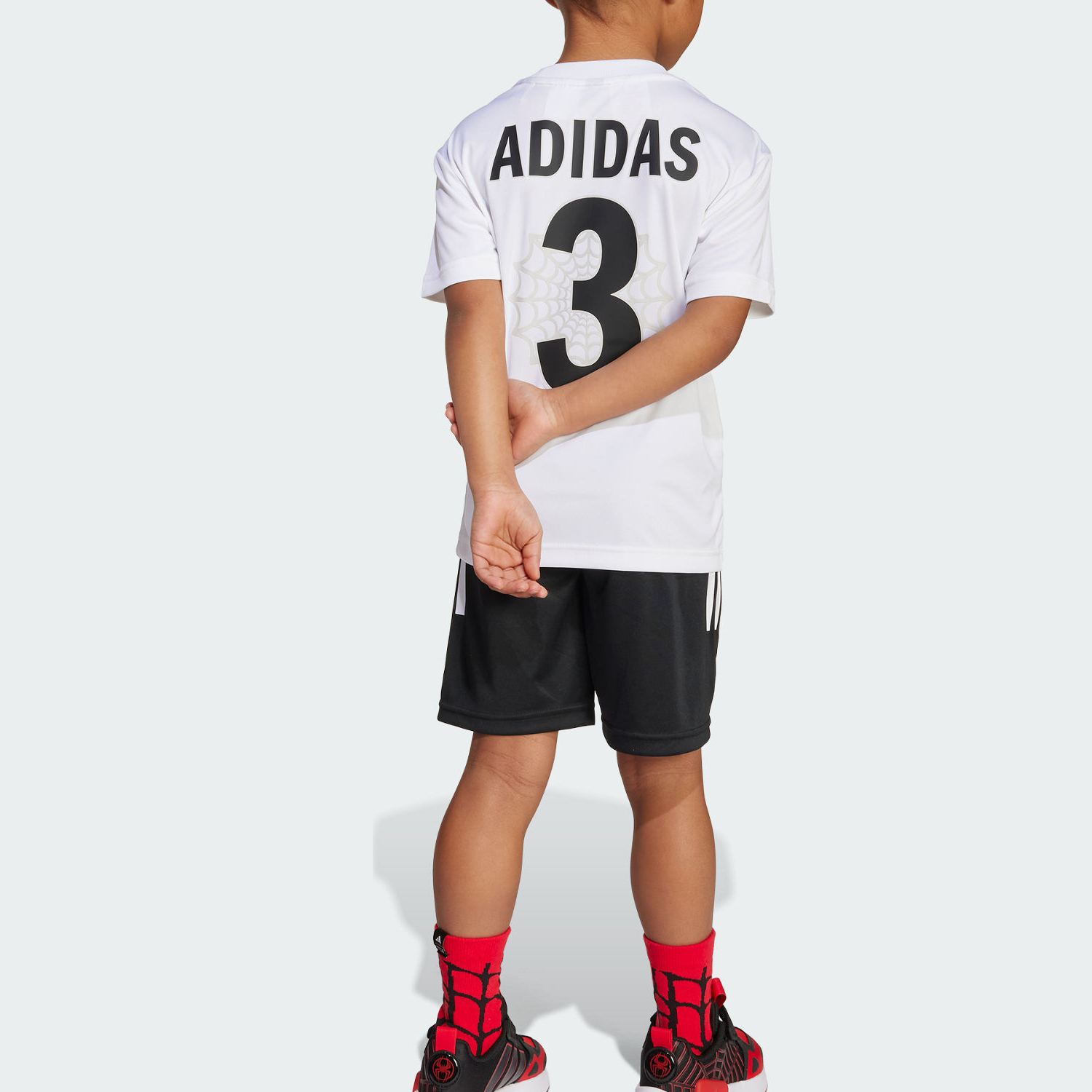 Детский спортивный костюм adidas (бело-черный) — фото 6