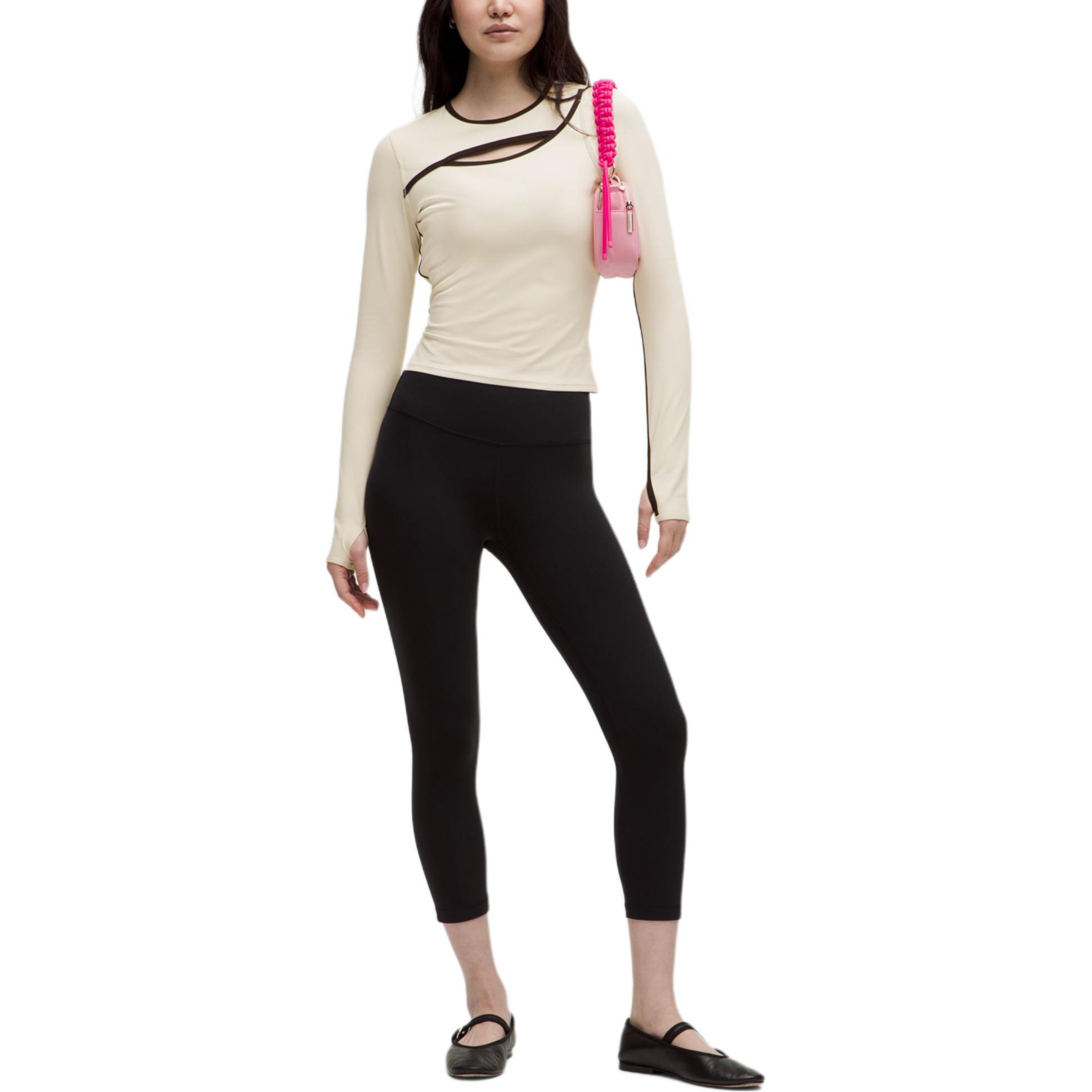 Lululemon Nulu™ T Shirt Women’s Light Ivory/black