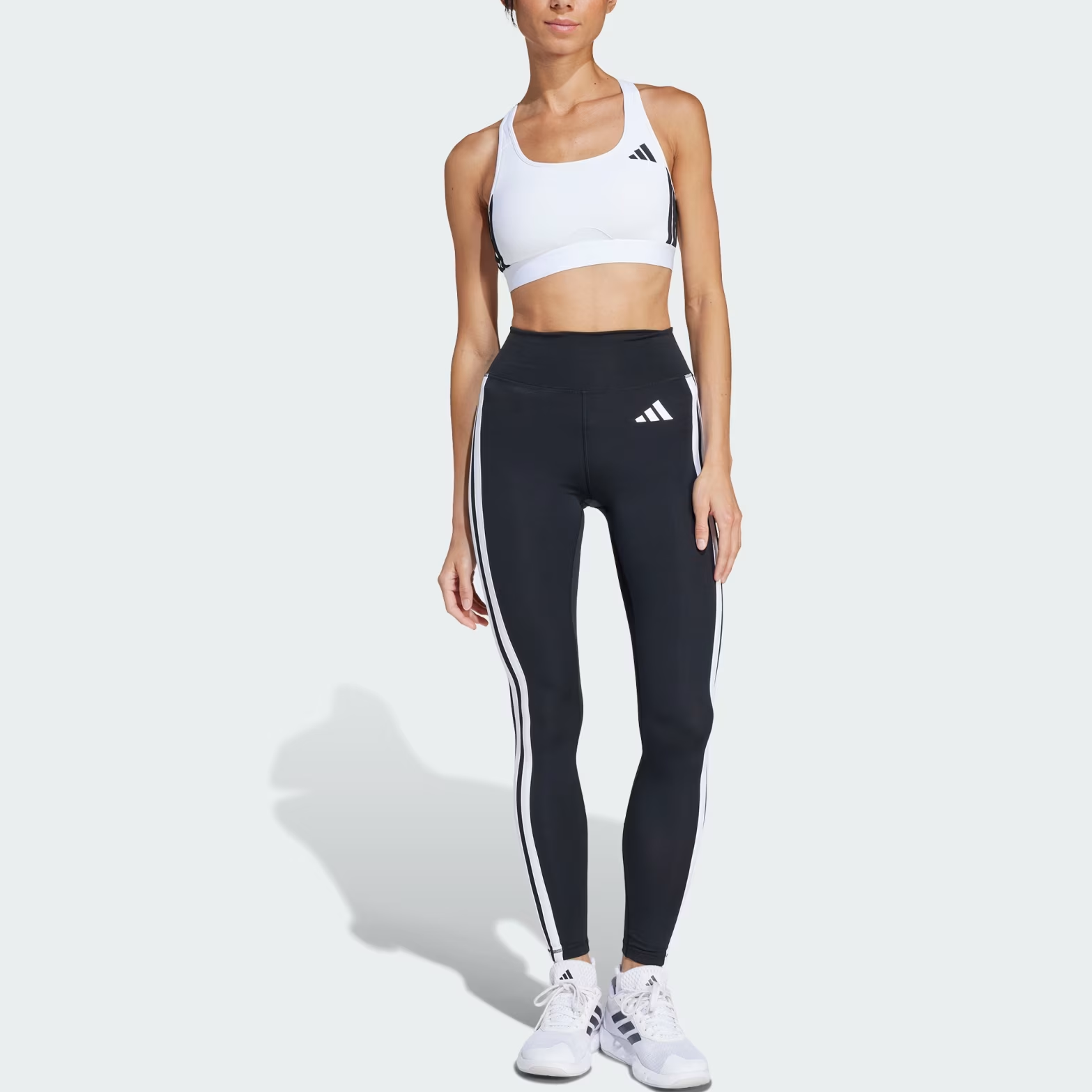 Adidas Free Shipping With AdiClub Optime Essentials 3 Stripes 7/8 Leggings