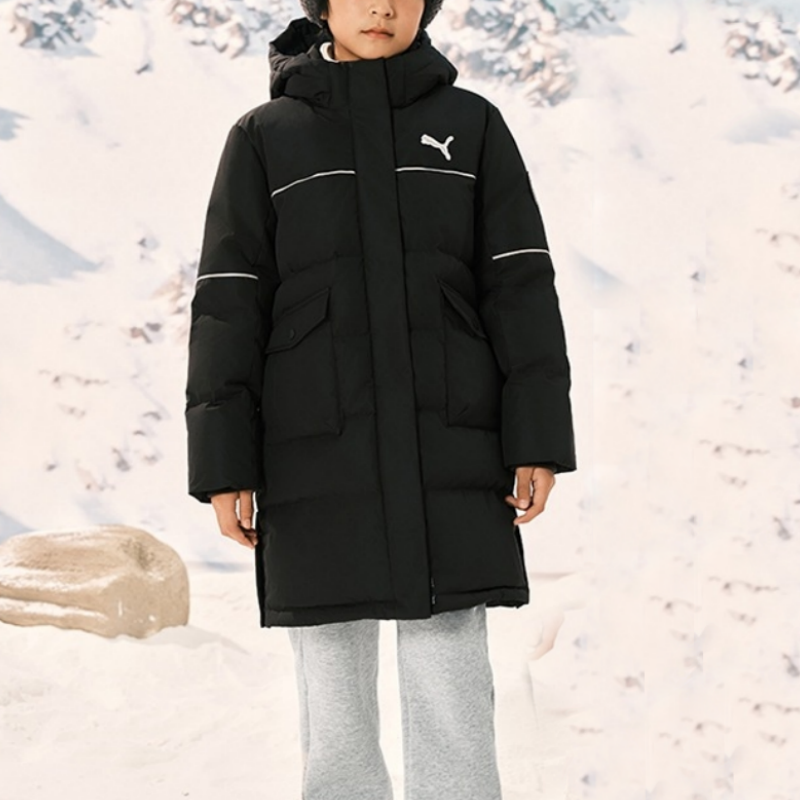 Детская куртка PUMA Sportstyle Wiseshield Long (черная) — фото 2