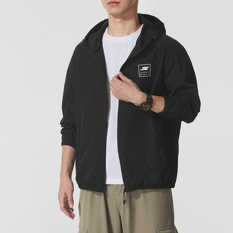 Skechers Golf Clothing Unisex Smoke Black/03K8 Hooded Moderate