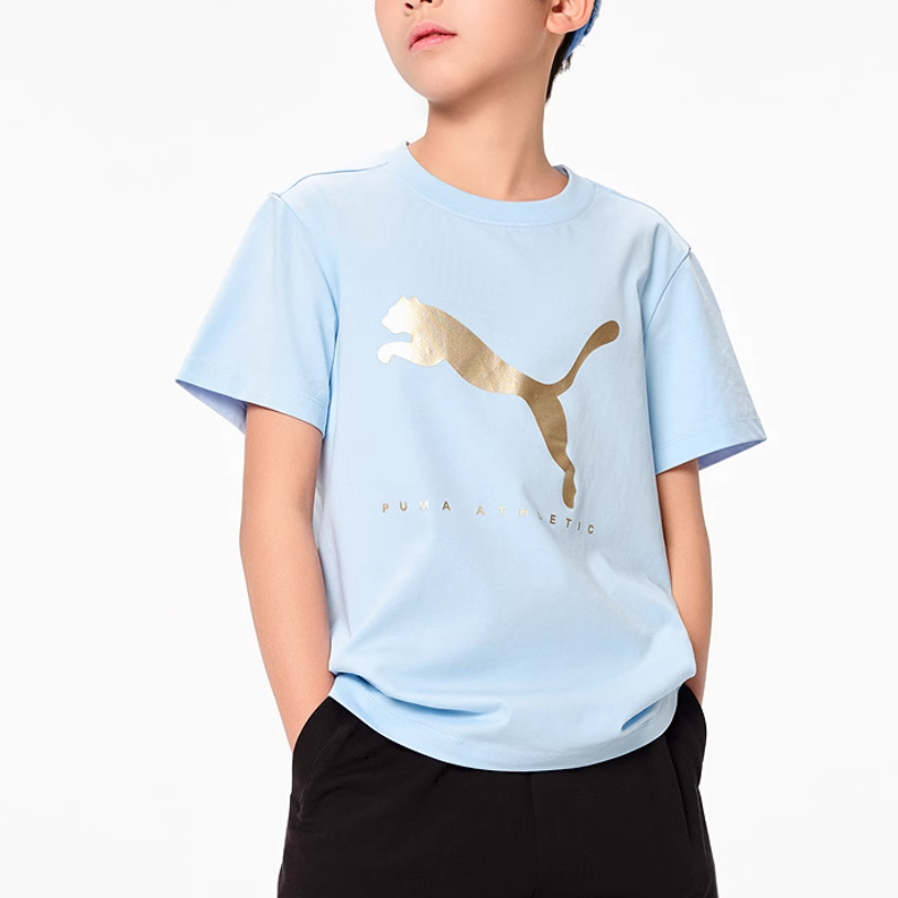 Футболка PUMA AthleticSportstyleT (голубой) — фото 2