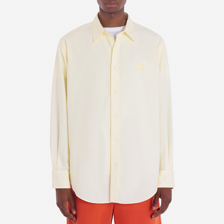 Мужская рубашка Maison Kitsune SS24 (желтая) — фото 3