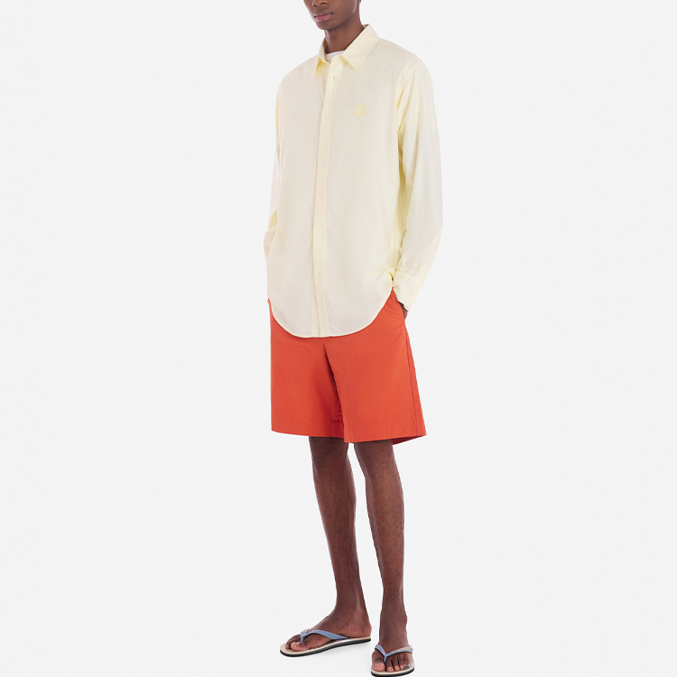 Мужская рубашка Maison Kitsune SS24 (желтая) — фото 5