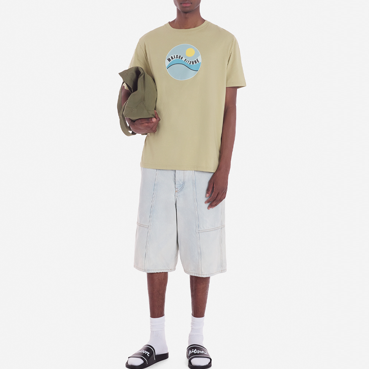 Мужские шорты Maison Kitsune SS24 (голубые) — фото 5