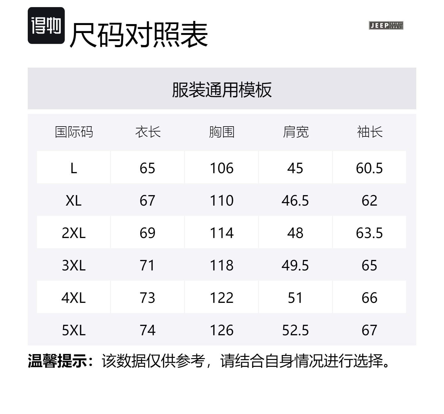 Size Table