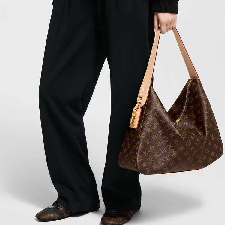 Женская сумка LOUIS VUITTON Slouchy MM (коричневый) — фото 5
