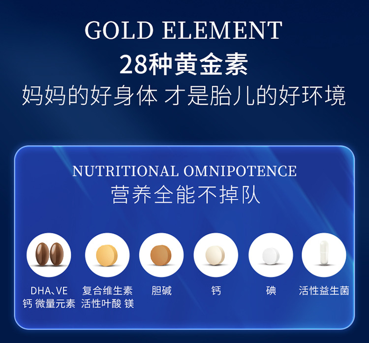 【香港直郵】 德國 奧適寶 葉酸DHA鈣片孕期綜合營養素30包/盒×3 90天量 進口 活性葉酸+DHA+益生菌+鈣+鐵 孕哺營養全面覆蓋