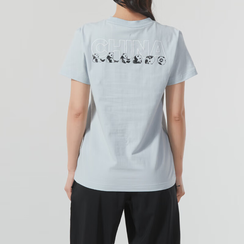 Женская футболка adidas China Tee W 2 T (сине-серая) — фото 4