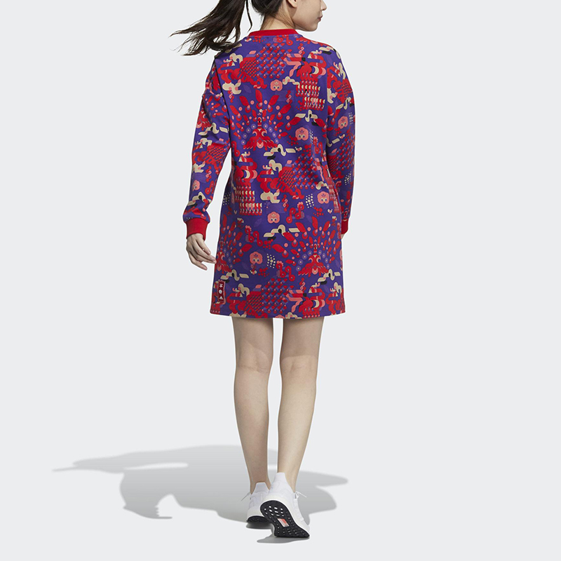 Женская худи adidas CNY Sw Ds Aop (красная) — фото 3