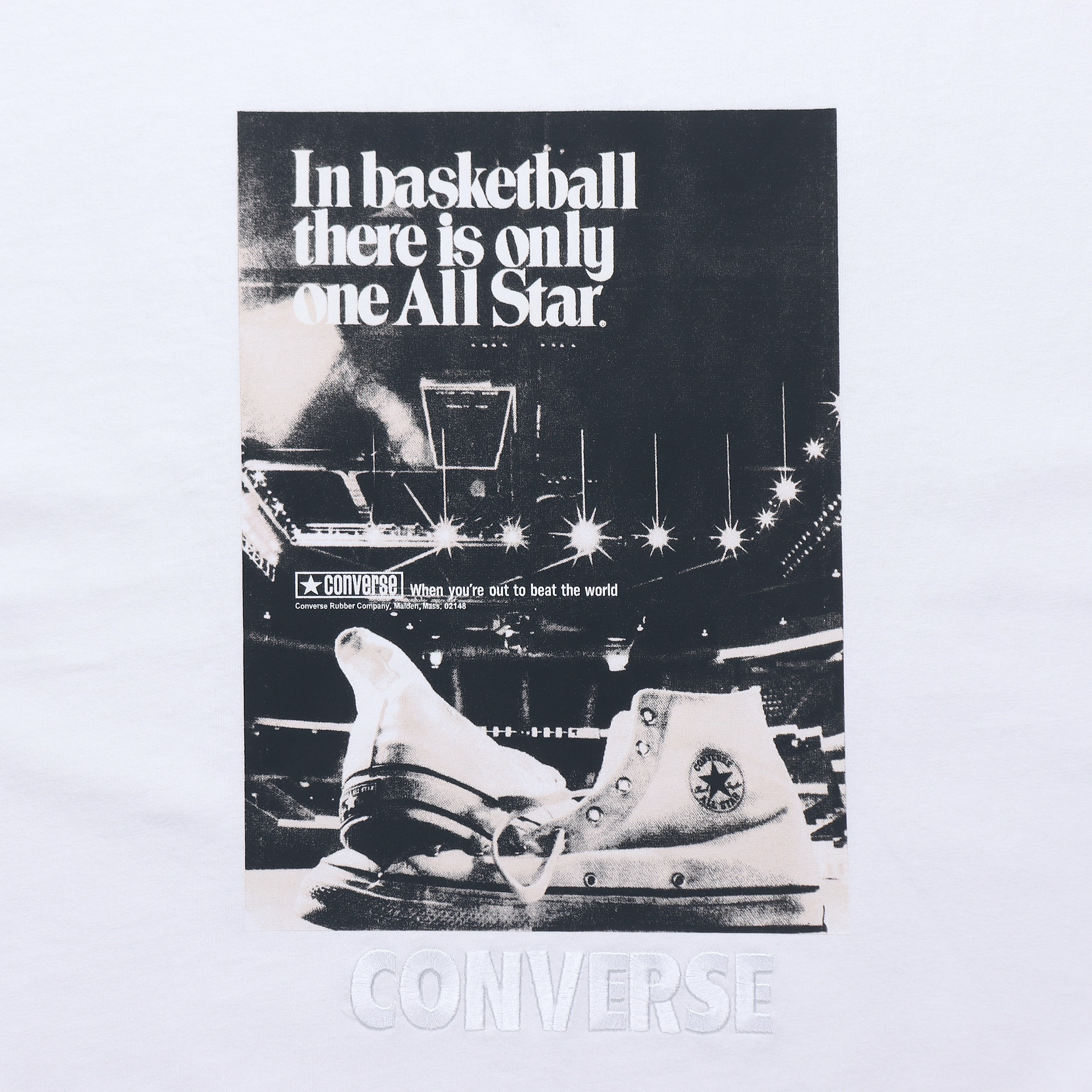 Мужская футболка Converse T (белая) — фото 4