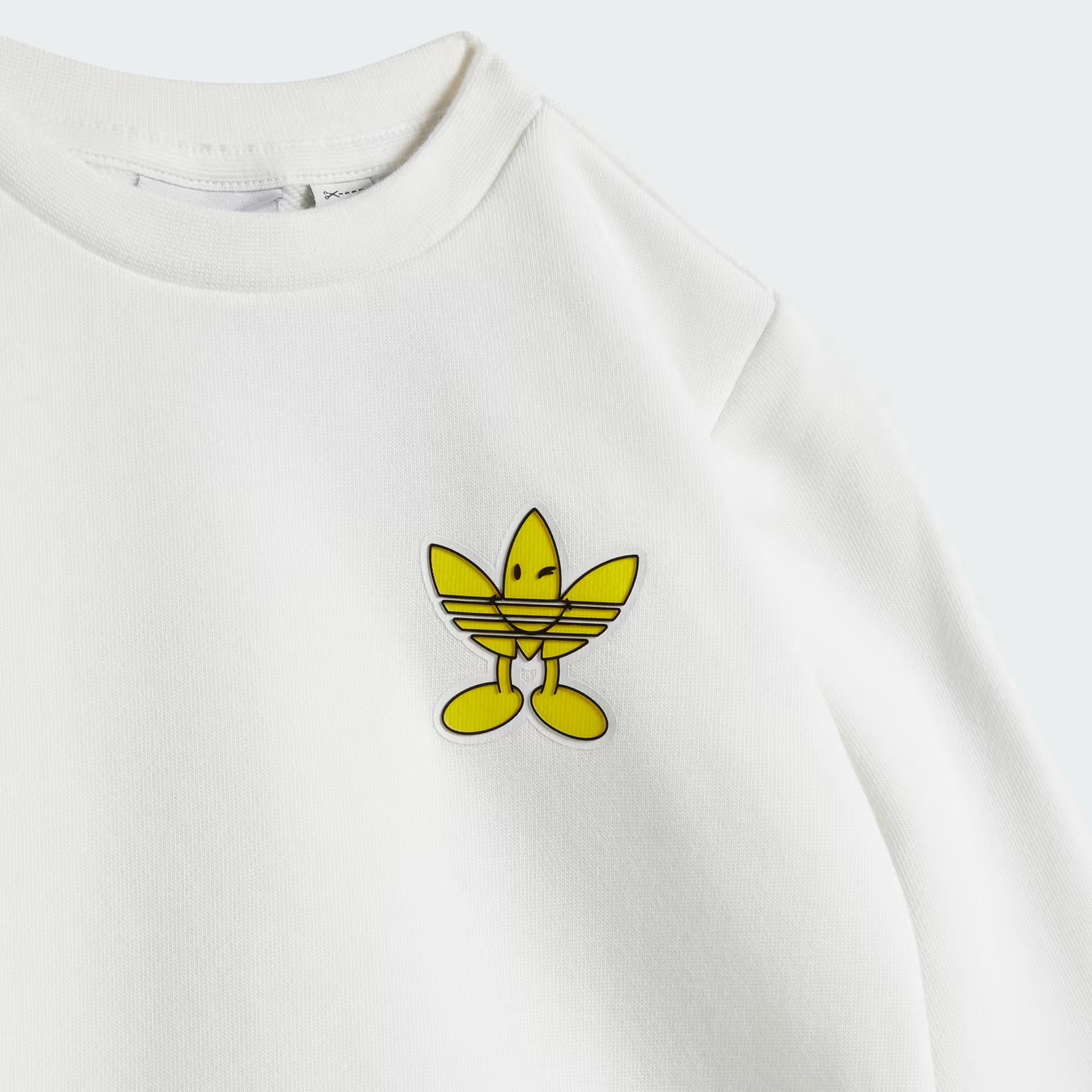 Мужской костюм adidas originals CREW SET Logo / (бело-черный) — фото 3