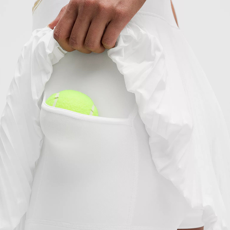 Lululemon VarsitySwift Tennis Bottom Women’s White/Champagne Lurex