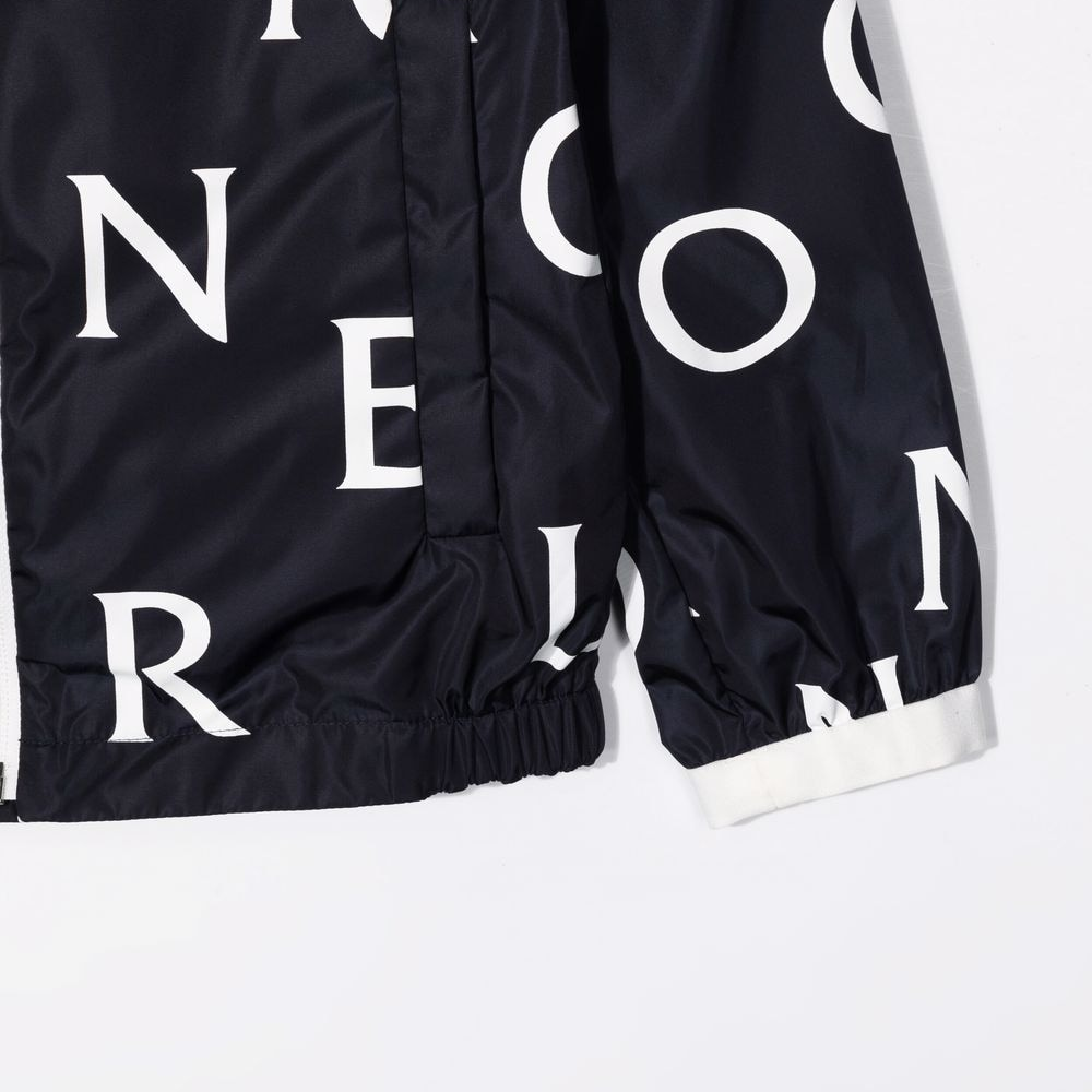 Мужская куртка Moncler Logo (черная) — фото 3