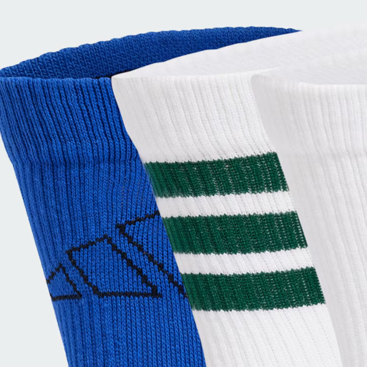 Adidas Crew Socks Unisex 3 Pack White/Royal Blue