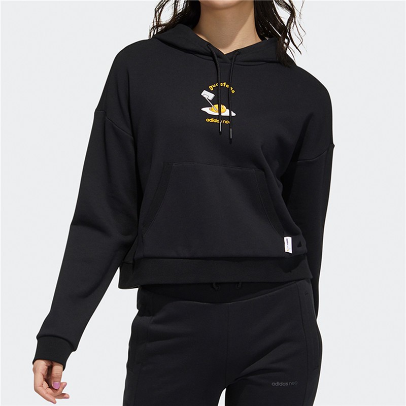 Женское худи adidas neo x Gudetama (черное) — фото 4