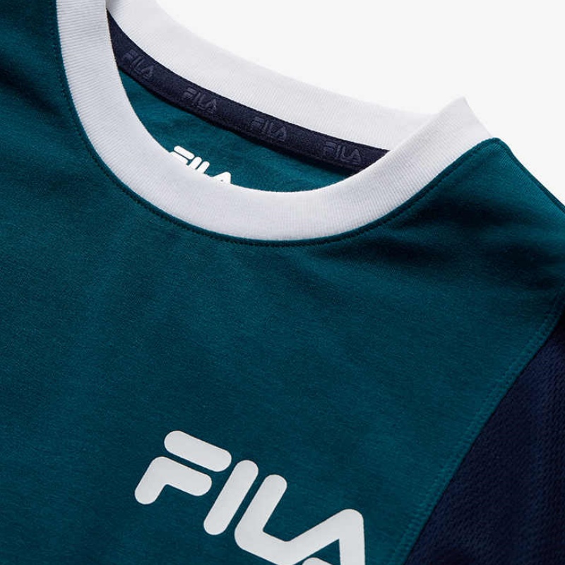 Мужская футболка Fila KIDST ORIGINALE (синяя) — фото 3