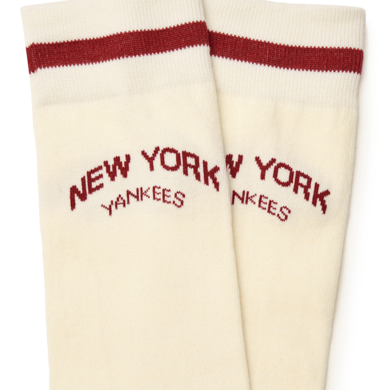 MLB New York Yankees Varsity Knee High Socks Unisex 1 Pack Cream