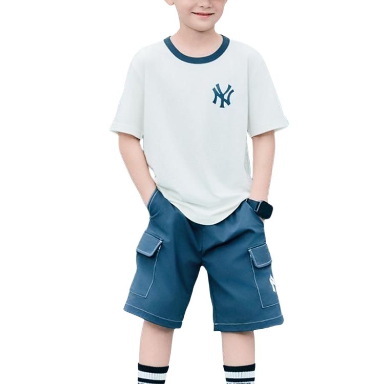 MLB KIDS Casual Sportswear New York Yankees 2 Piece Set Cream Children Aged 3 7 Years Old