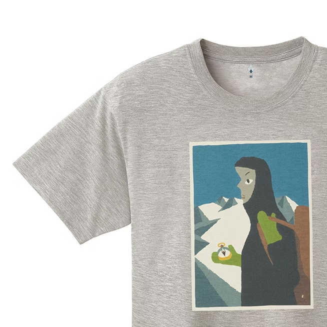 MONTBELL Quick Dry T Shirts Unisex Gray