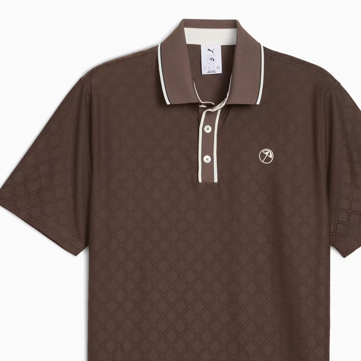 PUMA X Golf Clothing Men’s Brown Polo Collar Moderate