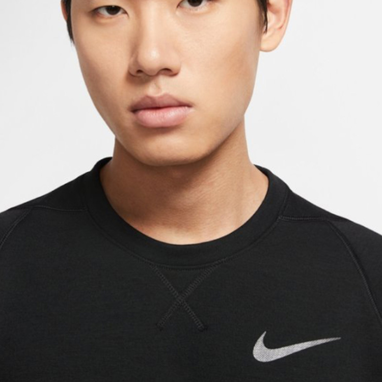 Мужская футболка Nike Asm Nk Dry Top Ls Flc Project T (черная) — фото 5