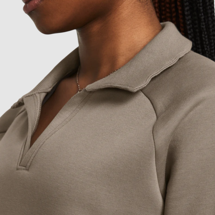 Женская толстовка Under Armour UA Unstoppable Polo (бежевая) — фото 5
