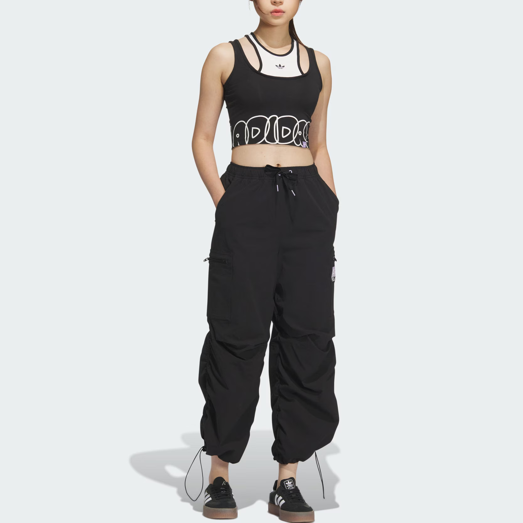 Adidas Originals CITY SKATETop TANK Sport Vests Women’s Black/Pink White