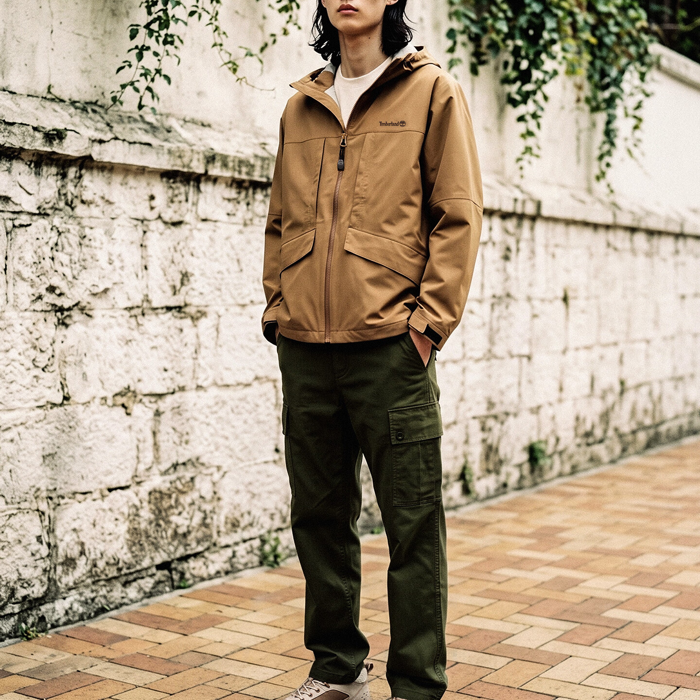 Мужская куртка Timberland (зеленая) — фото 4