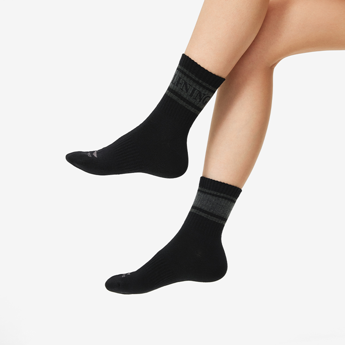 Li Ning Sports Trendy Collection Crew Socks Unisex 1 Pack Black
