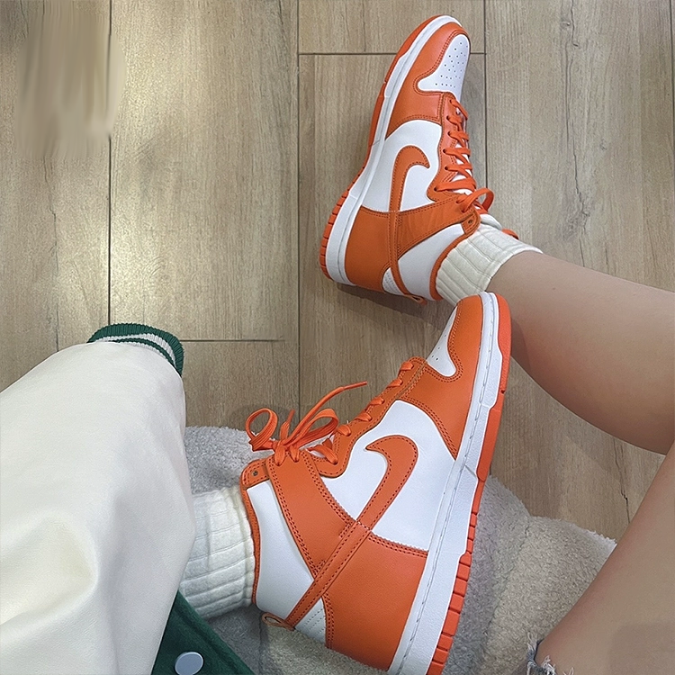 Кеды Nike Dunk "Orange Blaze" (бело-оранжевые) — фото 4