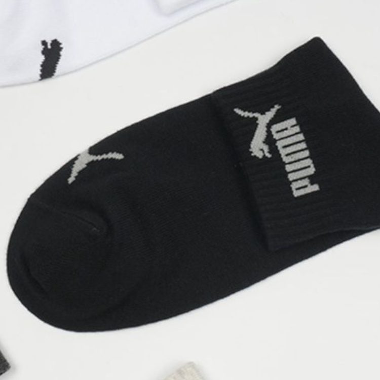 PUMA Crew Socks Men’s Combo Set, Black/Light Gray/White