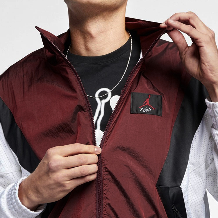 Мужская куртка Jordan FLIGHT WARM-UP Jacket (коричнево-белая) — фото 3