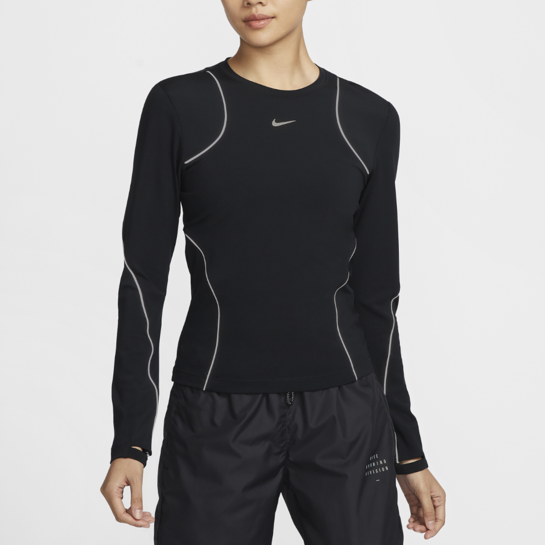 Nike Long sleeve Panelled Top