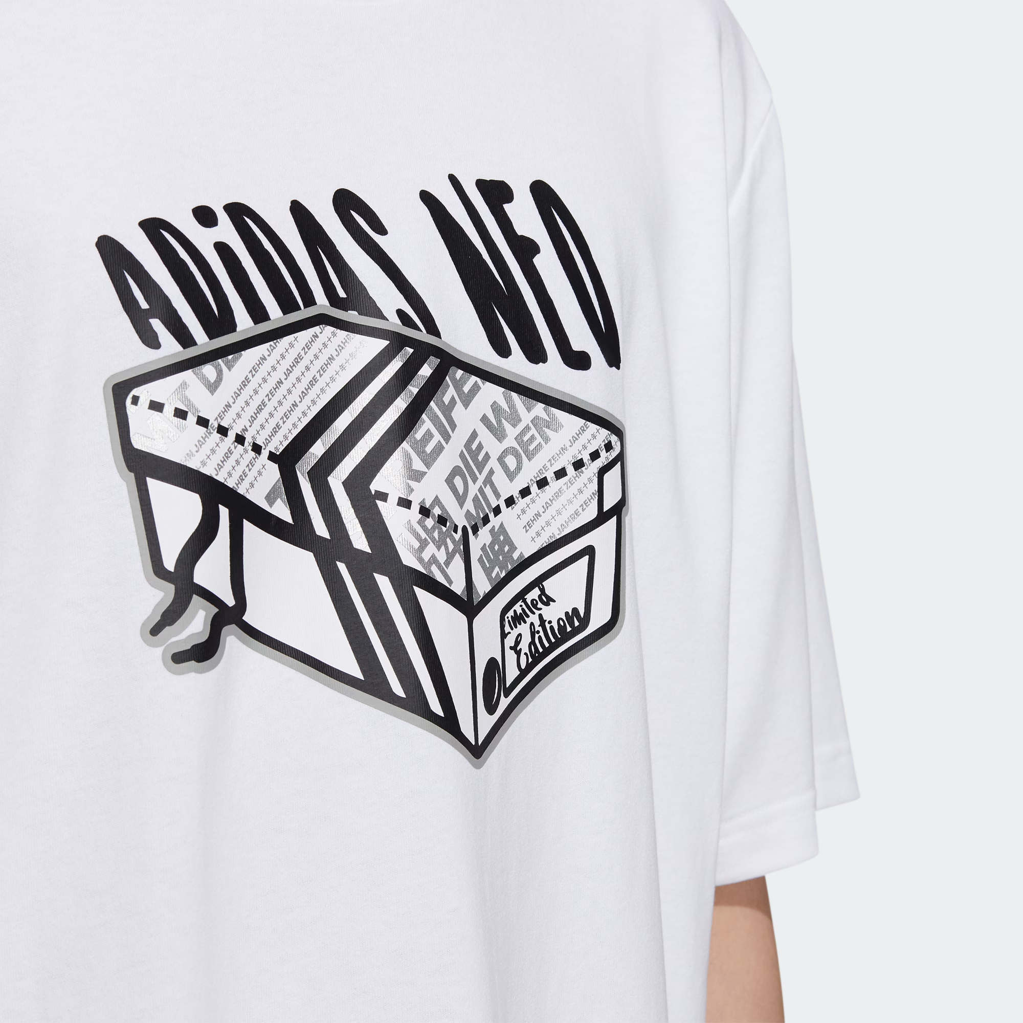 Мужская футболка adidas neo M Brlv Tee1 (белая) — фото 5