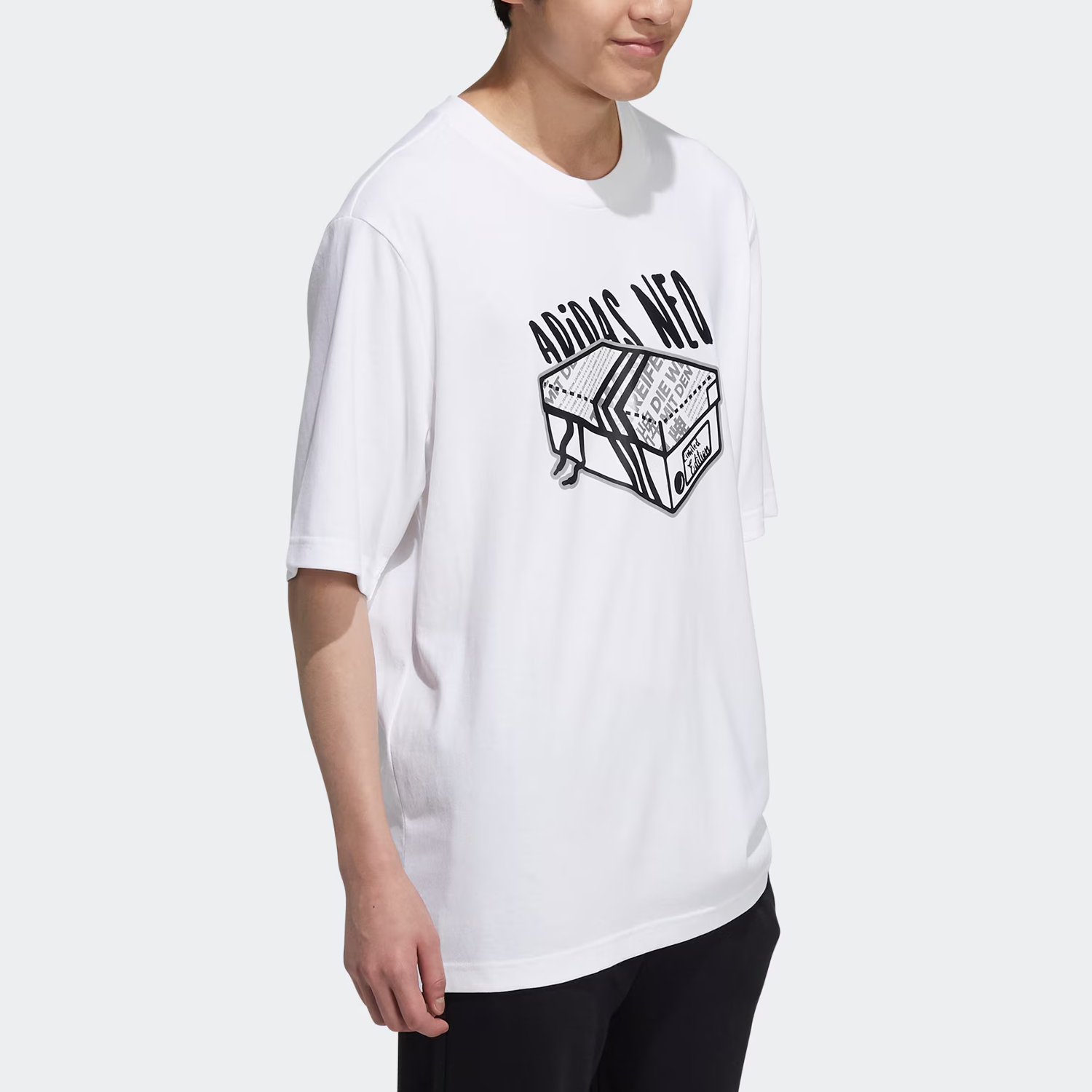 Мужская футболка adidas neo M Brlv Tee1 (белая) — фото 4