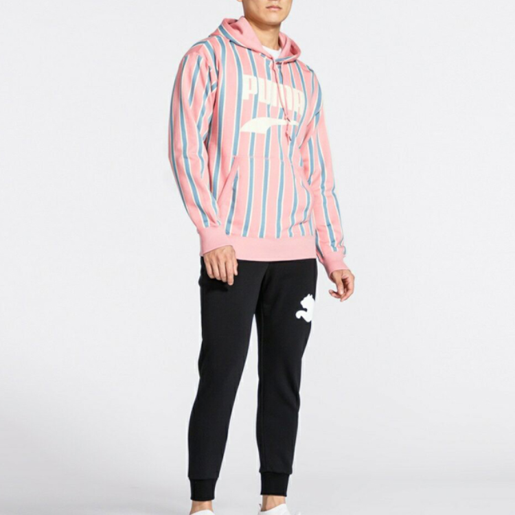 Мужские худи PUMA Downtown PO Graphic Hoody (розовый) — фото 6