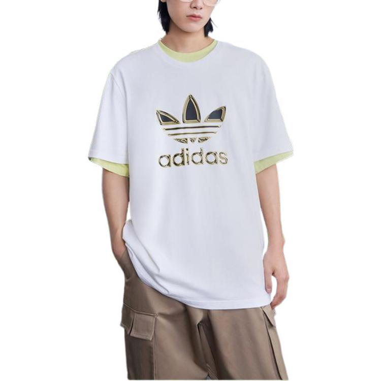 Мужская футболка adidas METALLIC (белая) — фото 3