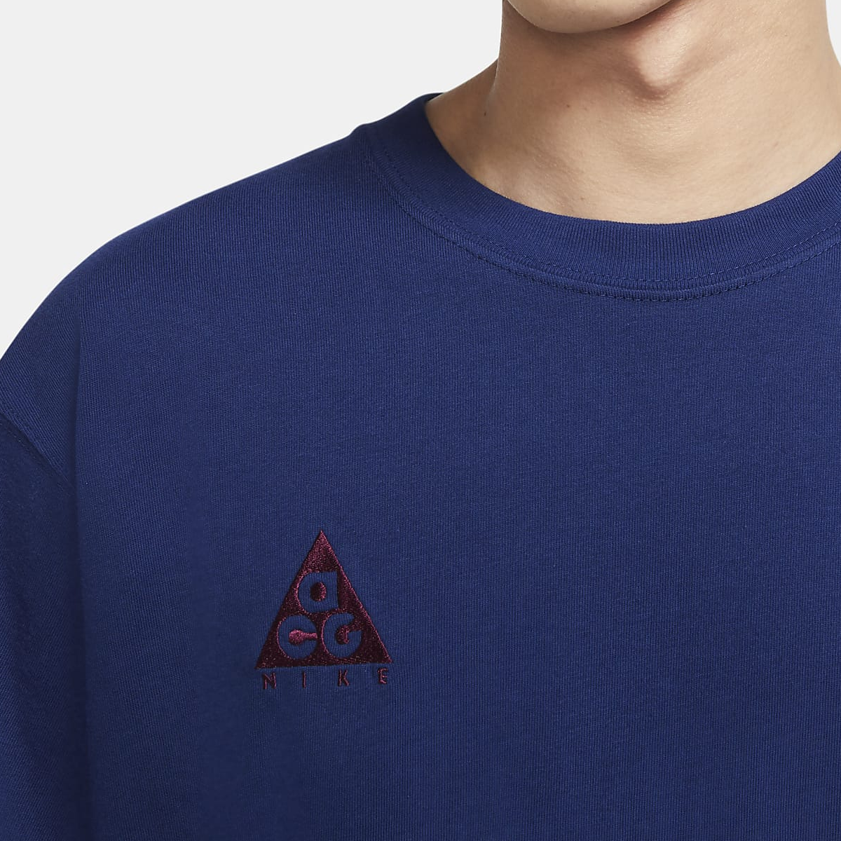 Мужская футболка Nike ACG (сине-бордовая) — фото 4