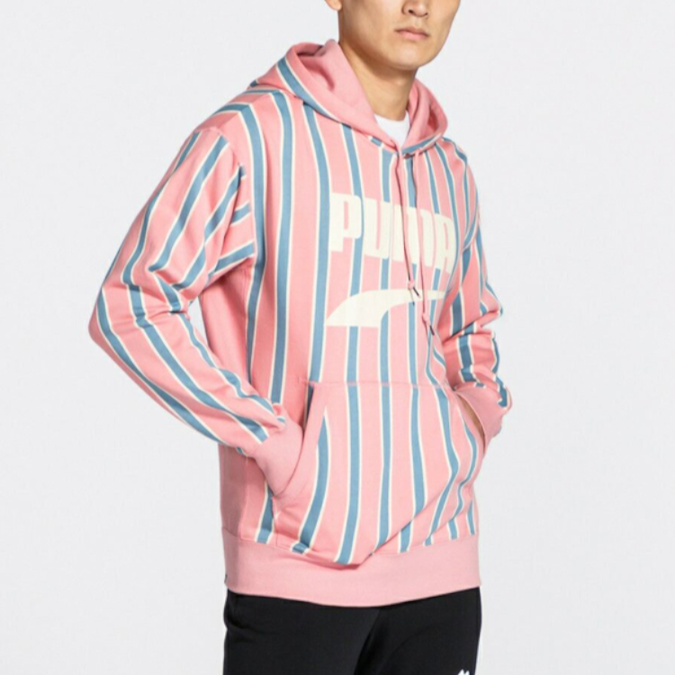 Мужские худи PUMA Downtown PO Graphic Hoody (розовый) — фото 5