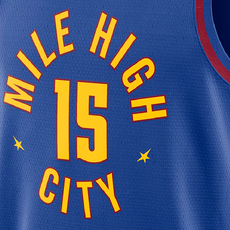 Nike Swingman Dri FIT Denver Nuggets Basketball Jersey Unisex Blue