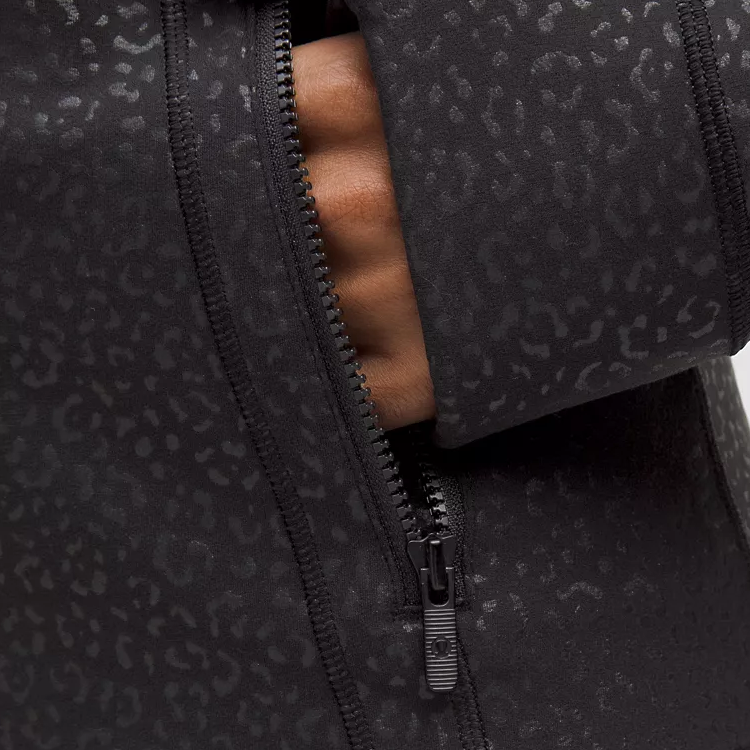 Lululemon Define Jackets & Coats Women’s Leopard Print Daisy Embossed Black