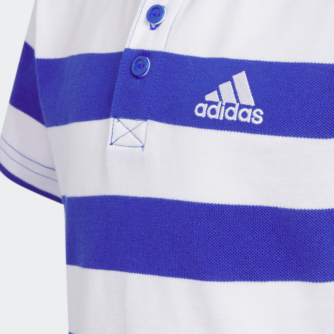 Мужская футболка-поло adidas Logo Polo Shirt (голубая) — фото 3