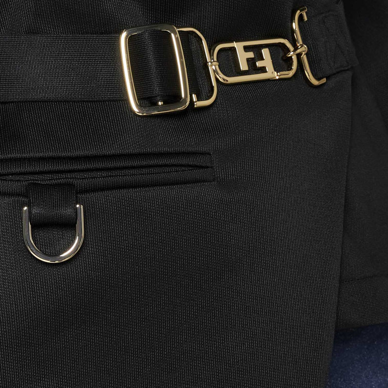 Женская толстовка Fendi FW22 (черная) — фото 4