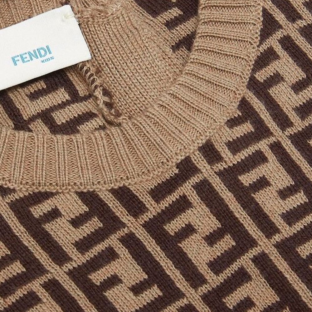 Детский комбинезон Fendi-родитель FENDI SS23 (коричневый) — фото 3