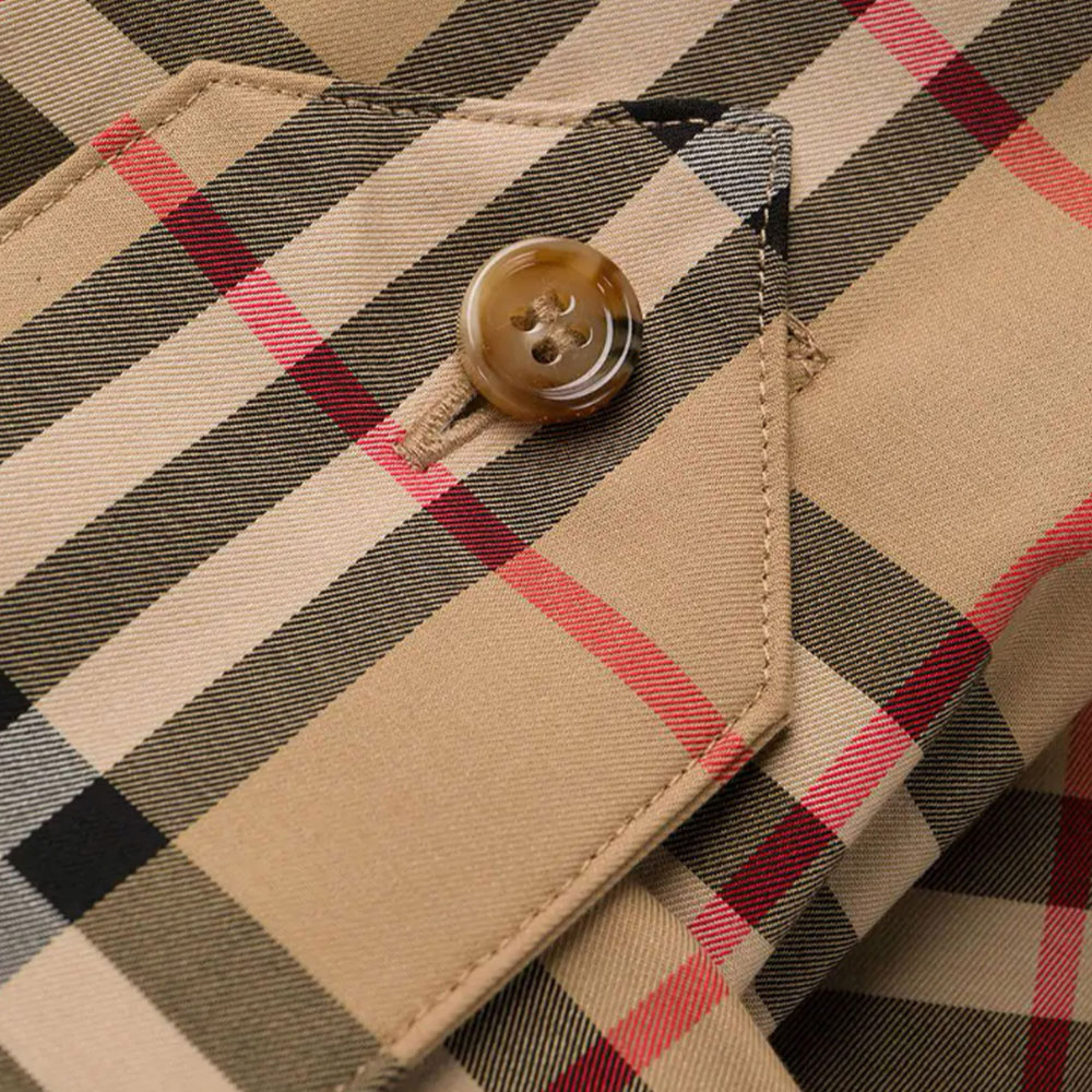 Женское платье Burberry (каштаново-бежевое) — фото 4